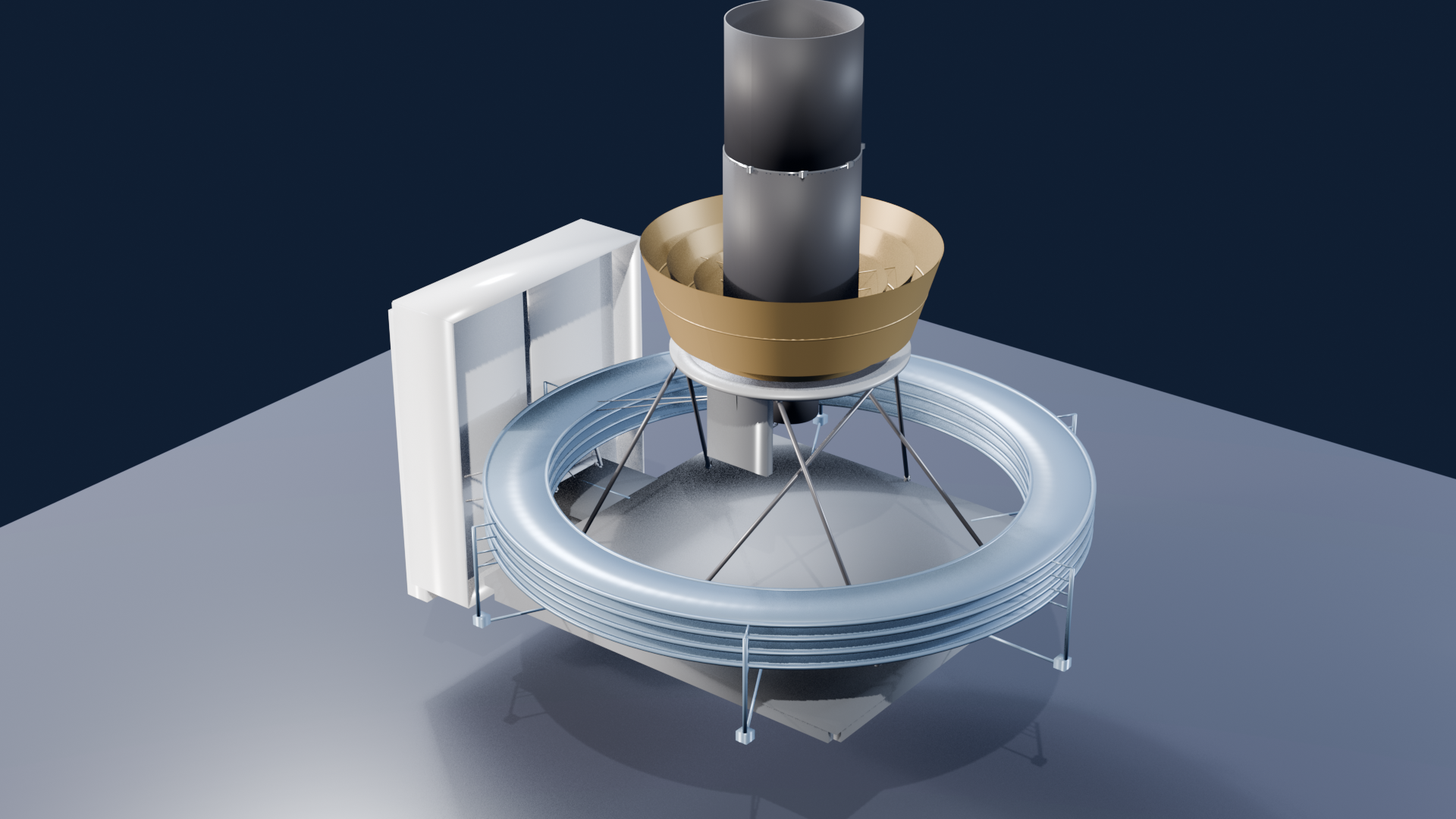 Deployed telescope render